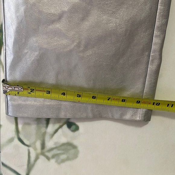 Wayf Silver Metallic Soft Faux Leather Pants - Picture 5 of 11